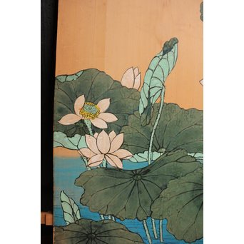 蓮の板絵　S2789 