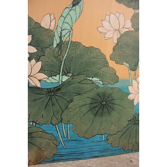 蓮の板絵　S2789 