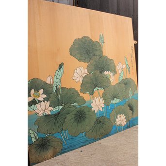 蓮の板絵　S2789 