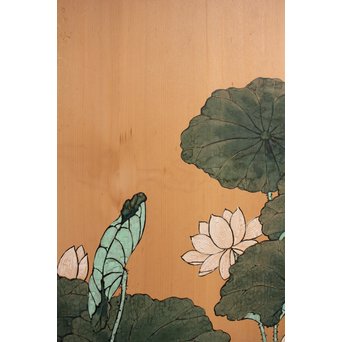 蓮の板絵　S2789 