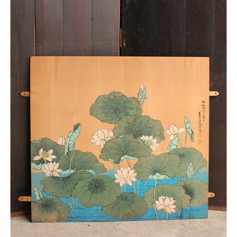 蓮の板絵　S2789