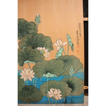 蓮の板絵　S2789 
