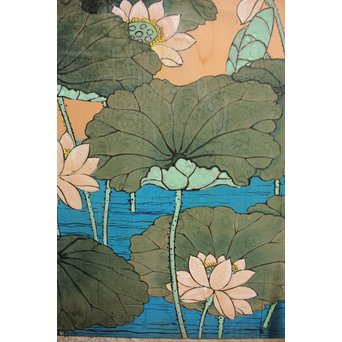 蓮の板絵　S2789 