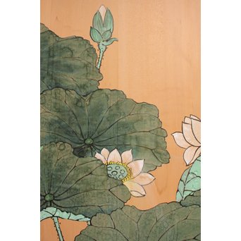蓮の板絵　S2789 