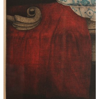 横井巴　銅版画/メゾチント　鉢/bowl　S2792 