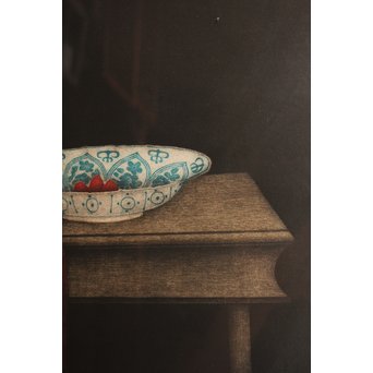 横井巴　銅版画/メゾチント　鉢/bowl　S2792 