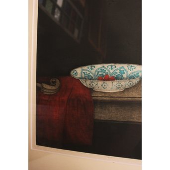 横井巴　銅版画/メゾチント　鉢/bowl　S2792 