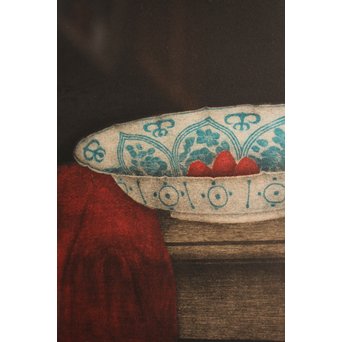 横井巴　銅版画/メゾチント　鉢/bowl　S2792 