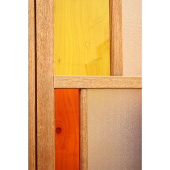 カラフルアクリルとガラスの建具　3枚1組　GD962 