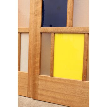 カラフルアクリルとガラスの建具　3枚1組　GD962 