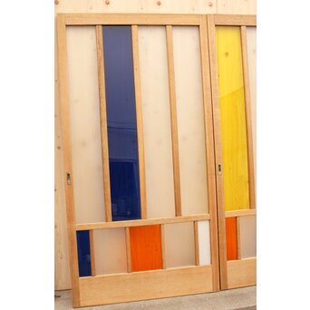 カラフルアクリルとガラスの建具　3枚1組　GD962 