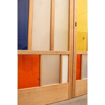 カラフルアクリルとガラスの建具　3枚1組　GD962 