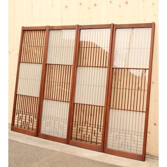 市松硝子書院　4枚1組　R1906