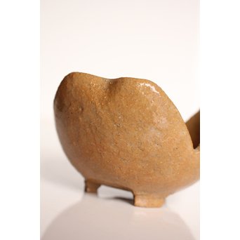 楽九代了入作　楽焼白釉三つ葉向付5客　S2800 