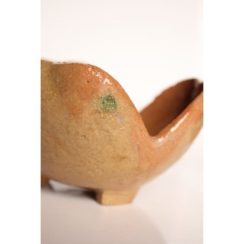 楽九代了入作　楽焼白釉三つ葉向付5客　S2800 