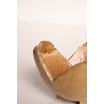 楽九代了入作　楽焼白釉三つ葉向付5客　S2800 