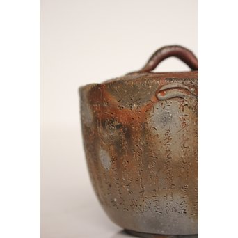 西坂春水　備前手造般若心経彫宝瓶/急須　K340 