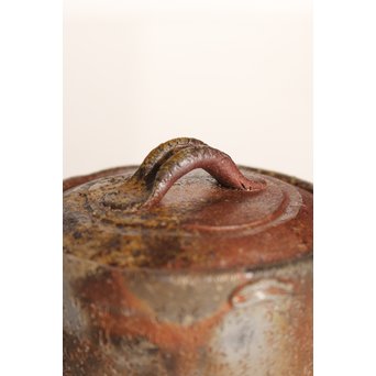 西坂春水　備前手造般若心経彫宝瓶/急須　K340 