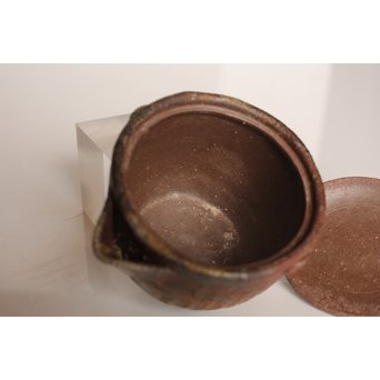 西坂春水　備前手造般若心経彫宝瓶/急須　K340 