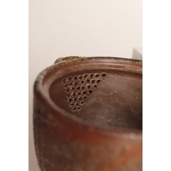 西坂春水　備前手造般若心経彫宝瓶/急須　K340 