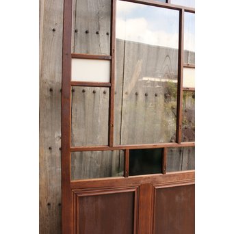 緑と白の色ガラス建具　GD964 