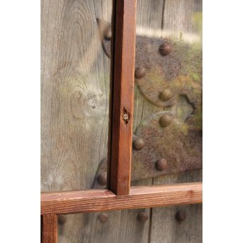 緑と白の色ガラス建具　GD964 