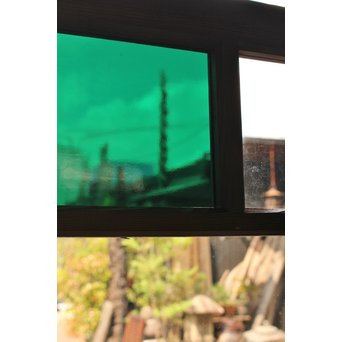 緑と白の色ガラス建具　GD964 