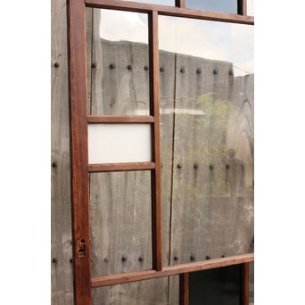 緑と白の色ガラス建具　GD964 