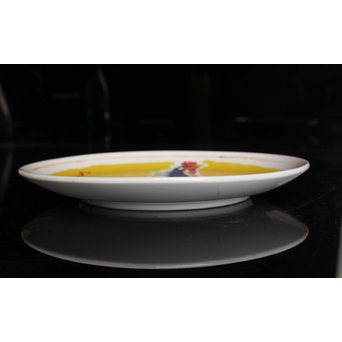 福田豊四郎　鶏　飾皿　S2806 