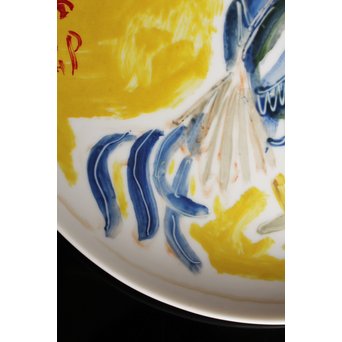 福田豊四郎　鶏　飾皿　S2806 