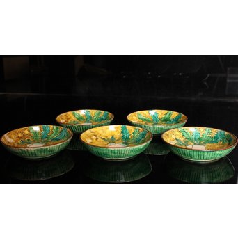 古九谷写　大根図　小皿5客1組　S2818 