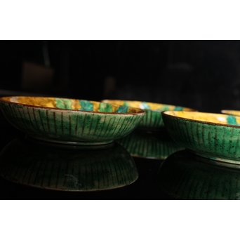 古九谷写　大根図　小皿5客1組　S2818 