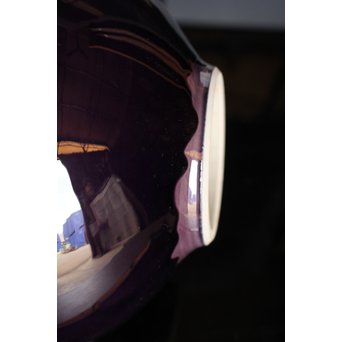 人間国宝　3代徳田八十吉/正彦　碧明釉壺　S2820 