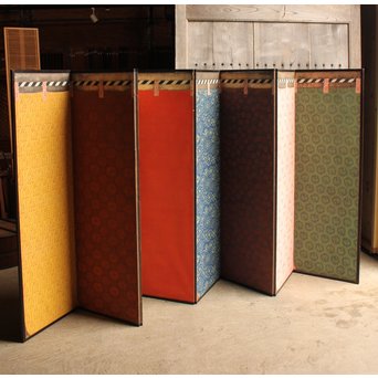 幕の図　八曲屏風　K357