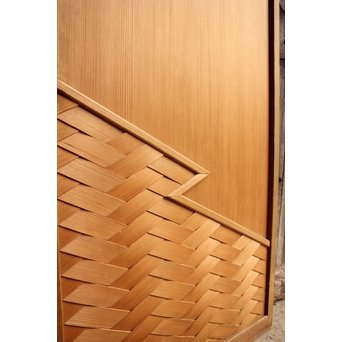 屋久杉と上柾目の松皮菱切り返し建具②　GD967 