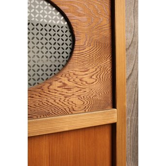 屋久杉と上柾目の松皮菱切り返し建具②　GD967 
