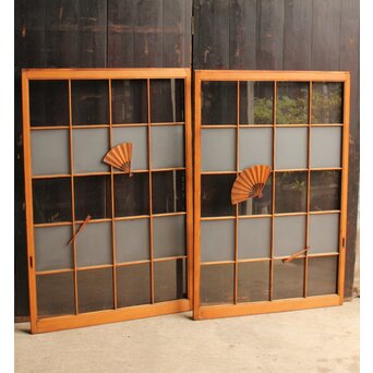 扇子模様中型建具/窓　2枚1組　GD968