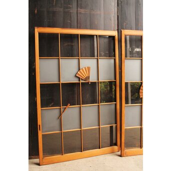 扇子模様中型建具/窓　2枚1組　GD968 