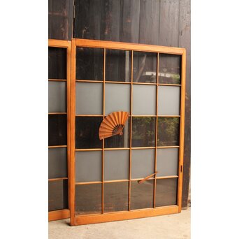 扇子模様中型建具/窓　2枚1組　GD968 