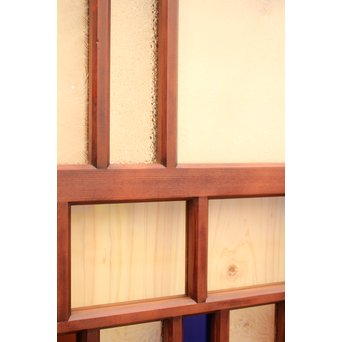 多種細分化升の色ガラス中型建具　2枚1組　GD977 