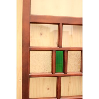 多種細分化升の色ガラス中型建具　2枚1組　GD977 