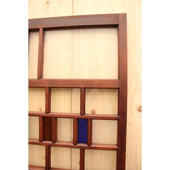 多種細分化升の色ガラス中型建具　2枚1組　GD977 