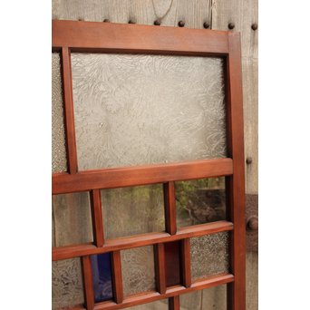 多種細分化升の色ガラス中型建具　2枚1組　GD977 