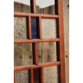 多種細分化升の色ガラス中型建具　2枚1組　GD977 