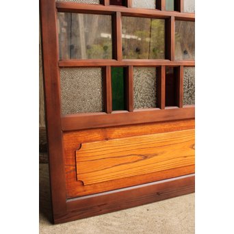 多種細分化升の色ガラス中型建具　2枚1組　GD977 