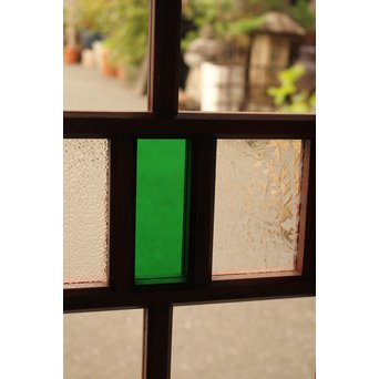 多種細分化升の色ガラス中型建具　2枚1組　GD977 