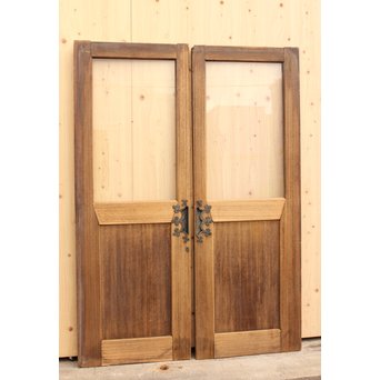 奇デザイン引手のクリアガラス戸　2枚1組　GD982