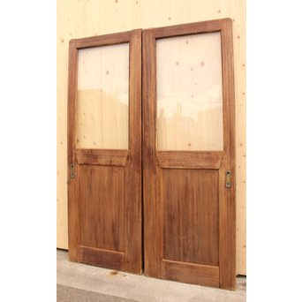 奇デザイン引手のクリアガラス戸　2枚1組　GD982 