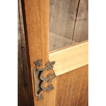 奇デザイン引手のクリアガラス戸　2枚1組　GD982 