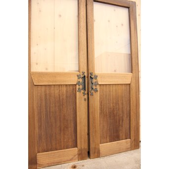 奇デザイン引手のクリアガラス戸　2枚1組　GD982 